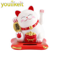 Yulikeit แมวโบกมือน่ารักพลังงานแสงอาทิตย์,ประดับรถจีนโชคดีความมั่งคั่งต้อนรับแมวที่บ้าน