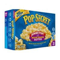 ปีอปซีเคร็ตป็อปคอร์น เมล็ดข้าวโพดดิบจัมโบ้กลิ่นเนย pop-secret popcornใช้สำหรับทำป็อปคอร์นเองง่ายๆที่บ้าน มูฟวี่เธียเตอร์3ถุง 272 กรัม