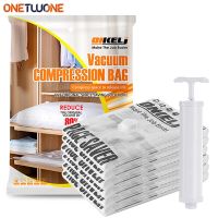 1/6/12pcs Vacuum Storage Bags with Hand-Pump,Travel Space Saver Bags for Clothing/Blankets/Quilts/Toys/Bedding/Clothing Sealer