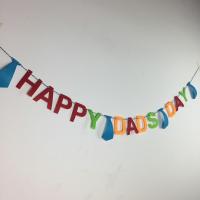 Freeshipping Happy fathers day party banner decoration supplies felt fabic Supplies Banners Streamers Confetti