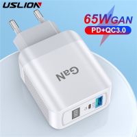 USLION 65W Gan QC3.0 PD3.0 Fast Charger USB Charger สำหรับ Macbook Pro ประเภท C สำหรับ13 11 12