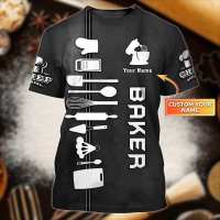 2023 new arrive- xzx180305   Baker Baker Baker chef T-shirt personalized 3D T-shirts master chef 4342