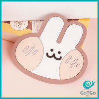 GotGo วัสดุกันลื่น ​ล้างได้  ทนความร้อน ที่รองแก้ว PVC ลายการ์ตูน Cartoon PVC Coaster สปอตสินค้า