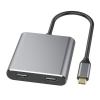 2020 HDMI Type C อะแดปเตอร์4พัน C เพื่อคู่ HDMI USB 3.0เคเบิ้ลค่าใช้จ่ายพอร์ตแปลงสำหรับ MacBook สำหรับ Dex Galaxy S10 / S9