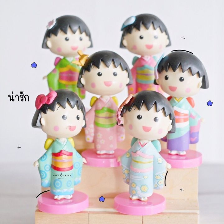 mini-girl-kimono-เด็กหญิงผมม้ามารูโกะ-ฟิกเกอร์จิ๋ว-โมเดลจิ๋ว-ตุ๊กตาตกแต่งบ้าน