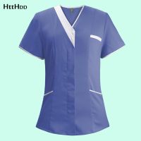 Pet Grooming Institution Scrub Tops Spa Uniform Thin Work clothes Tshirt Medical clothes Scrubs Tops Jacket Custom Printing Logo