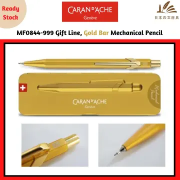 Caran d'Ache 849 Goldbar ballpoint with pencase