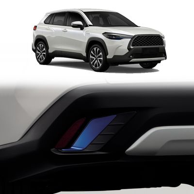 for Toyota Corolla Cross 2020 2021 ABS Chrome Blue Rear Fog Light Lamp Bezel Cover Trim Exterior Garnish