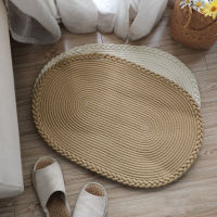 65*45cm Handmade 100 Jute Mat Rug Doormat Natural Carpet Floor Mat Non-slip Eco-friendly Rug Wabi-sabi Style Home Decoration