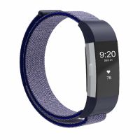 ▤ Nylon Strap for Fitbit Charge 2 Sport Watch Band for Man and Woman Midnight blue/Black/Pink/Grey