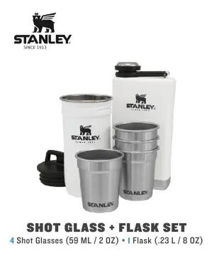  Stanley Adventure Stainless Steel Shots + 8oz Flask Gift Set  Hammertone Green : Home & Kitchen