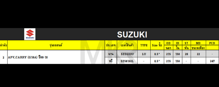 จานคลัทช์-หวีคลัทช์-suzuki-apv-carry-g16a-ปี08-18-ขนาด-8-5-นิ้ว-ยี่ห้อ-exedy