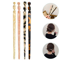 ETEREAUTY 4pcs Tortoise Shell Long Hair s Acetate Hair Pin เครื่องมือจัดแต่งทรงผมผู้หญิง