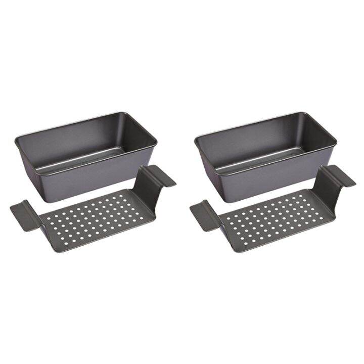 2X 12 Inch Chicago Metallic Professional Healthy Meatloaf Pan Barbecue
