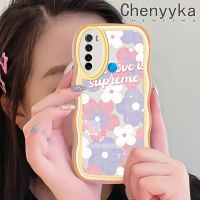 เคส Chenyyka สำหรับ Xiaomi Redmi Note 8 2021 Note 8T ลายการ์ตูนดอกไม้น่ารักดีไซน์ใหม่ขอบคลื่นเคสซิลิโคนนิ่มป้องกันเลนส์กล้องเคสโปร่งใสกันกระแทก