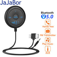 JaJaBor FM Transmitter AUX Audio Handsfree Receiver USB Flash Drive Music Car MP3 Player Car Bluetooth-compatible 5.0 Car Kit