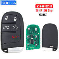 YOUBBA 5B 433MHz ID46 M3N 40821302สมาร์ทกุญแจรถระยะไกล Fob สำหรับ Chrysler 300C Dodge Charger Journey Challenge Dart Durango