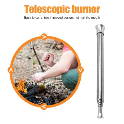 【LZ】♛  Outdoor Camping Blow Fire Tube Tubo de fogo dobrável de alta eficácia Tiny Beach Garden Tool Equipamento de acampamento Soprando Fire Stick