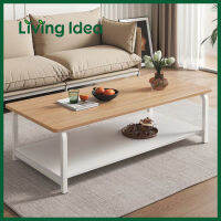 Living idea โต๊ะกลางโซฟา โต๊ะรับแขก 2ชั้น สไตล์โมเดิร์น หน้าโต๊ะยาว 80cm. ? สินค้าพร้อมส่งในไทย ❌ ไม่ต้องรอนาน ❌