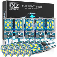 DXZ 10PCS W5W T10หลอดไฟ LED Canbus 15-SMD 12V 6000K 194 168ภายในรถแผนที่โดมไฟ Auto Clearance สัญญาณโคมไฟสีขาว Amber