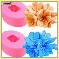 VERMILL 2pcs สีชมพูอมชมพู แม่พิมพ์ดอกซิลิโคน 75.53.5ซม. ซิลิโคนทำจากซิลิโคน แม่พิมพ์ดอกไม้3D ทำแม่พิมพ์ซิลิโคน ตกแต่งเค้กตกแต่ง