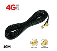 RP-SMA 10 เมตร Male to Female Extension Cable for 3G 4G Router Wireless Network Card Antenna Coaxial Wire 10M