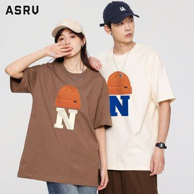 ASRV เสื้อยืดผู้ชาย เสื้อผ้าผู้ชาย t shirt for men เสื้อยืดแขนสั้นผู้ชาย,เสื้อคู่ทรงหลวมพิมพ์ลายผ้าฝ้ายฤดูร้อน