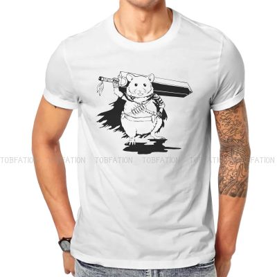 Hamster Men TShirt Berserk Guts Griffith Behelit Manga Crewneck Tops Polyester T Shirt Funny Gift Idea Size XS-4XL