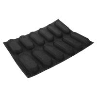 12 Holes Silicone Baguette Pan-Non-Stick Perforated French Bread Pan Forms,Hot Dog Molds, Baking Liners Mat Bread Mould