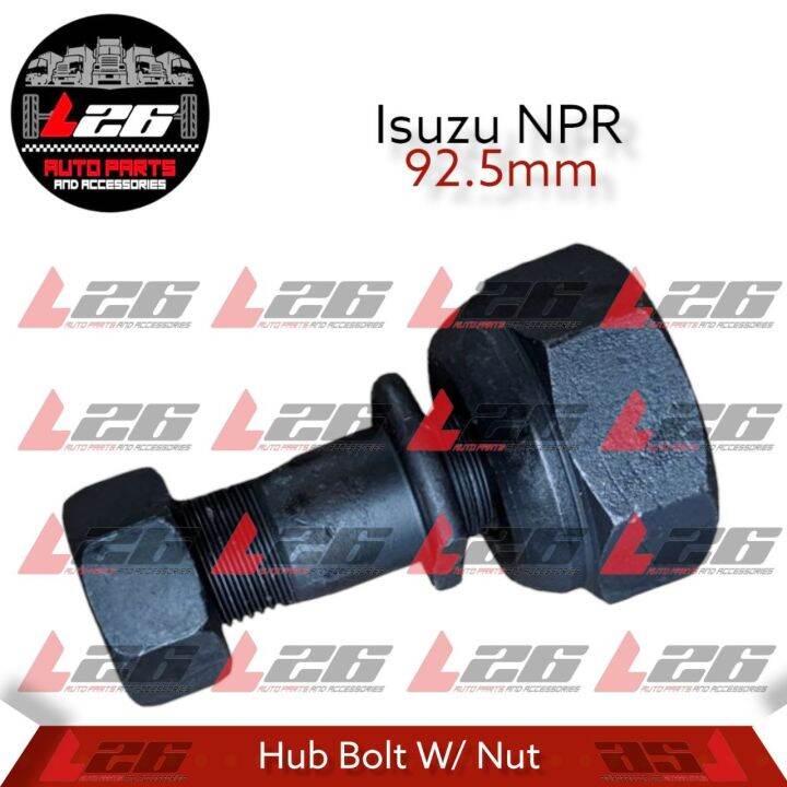 Isuzu NPR HUB BOLT W/ NUT FRONT 92.5mm Lazada PH