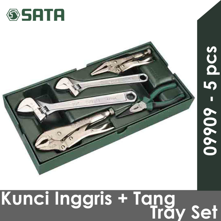 SATA Kunci Inggris dan Tang Set 5 pcs Metric Tray Set 09909 | Lazada ...