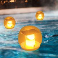 Swimming Pool Light Remote Control Outdoor Pool Solar Light IP68 Waterproof Solar Floating Lamp 6500K for Outdoor Garden Balcony