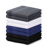 Homaxy 4/8Pcs Cotton Towel Waffle Weave Kitchen Towel Absorbent Dishcloth Home Cleaning Cloth Super Soft Rags For Kitchen Dish Cloth  Towels