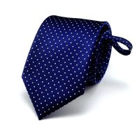 【Ready】? Tie mens zipper knot-free 8cm one pull formal suit business wedding blue mens high-end shirt tie