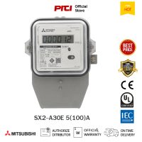 Mitsubishi มิเตอร์ไฟฟ้า รุ่น SX2-A30E 1P2W 5A(100A) 220V 1เฟส มิเตอร์อิเล็กทรอนิกส์ สแตนด์อโลน