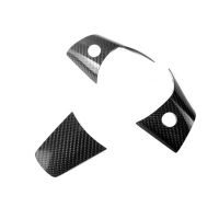 For Model 3 Y 2017-2020 Real Carbon Fiber Steering Wheel Protective Frame Patch Trim