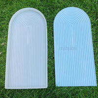 Large Base Tray Concrete Mold Wavy Stripes Design Cement Base Plate Diy Shooting Props Epoxy Cement Epoxy Mold