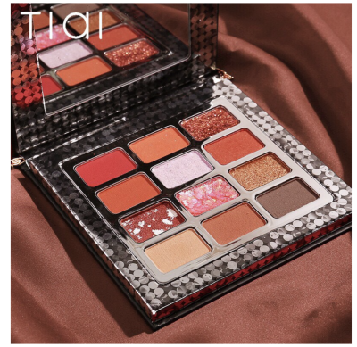 Tiai Eyeshadow สร้อยคอกระเป๋า สุดหรูหรา พาเลท 12 สี**ของแท้ พร้อมส่ง