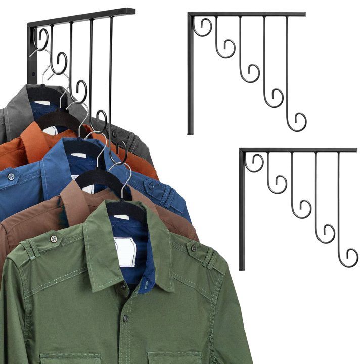 2pcs-wall-mounted-hanger-garment-clothes-hanger-hanger-racks-bedroom-storage-rack-racks-ring-circle-modern-iron-home-shop-dress-hanging-display-rack-organizer