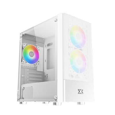 CASE XIGMATEK Oreo Arctic M-ATX (3 x Fan) Fixed RGB เคส