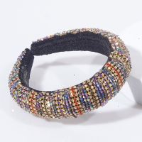 2 Women Colorful Rhinestone Headbnds Girls Beads Crystal Headband Sponge Padded Hairband Hair Jewelry Hair Accessories Wholesale