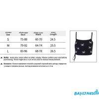 Bay - เสื้อลําลองแฟชั่นสําหรับสตรีแขนกุดพิมพ์ลายผีเสื้อ