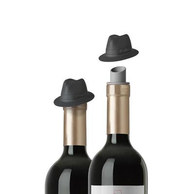 Beusia Beusia จุกขวดไวน์สำหรับหมวกคาวบอยจุกขวดไวน์แดงหมวกทรงสูงจุกขวดไวน์ซิลิโคนสีดำที่อุดขวดไวน์ในครัวเรือน