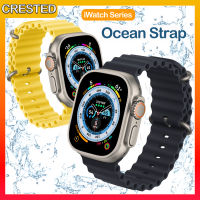 Ocean สำหรับสาย Apple Watch 49 มม. 45 มม. 44 มม. 41 มม. 40 มม. 42 มม. 38 มม. ผู้หญิงผู้ชาย iWatch สายซิลิโคนสำหรับ Apple Watch Ultra Series 8 7 6 5 4 3 2 1 Series SE SE2