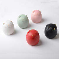 Soft ASH Sprout urn-CAT Shape Memorial cemation urns-handmade Black ตกแต่ง ballot กล่องสำหรับงานศพ Cat Dog urn