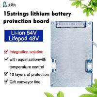 Bisida BMS 15S 56V ลิเธียมไอออน 48V Lifepo4 คณะกรรมการป้องกันแบตเตอรี่พอร์ตทั่วไปพร้อมความสมดุลสําหรับชุดแบตเตอรี่ 18650 21700