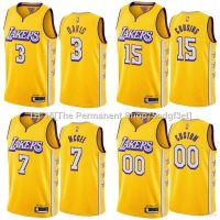 Ace NBA Jersey LA Lakers Davis Custom Mggee Cousins Classic Basketball Jersey Sports Vest Yellow City Edition a