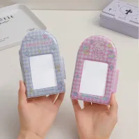 2023 New Korean Bunny Plaid Photocard Holder With Buckle 3 Inch Kpop Idol Photo Album Book Binding Machine Creative Stationery  Photo Albums