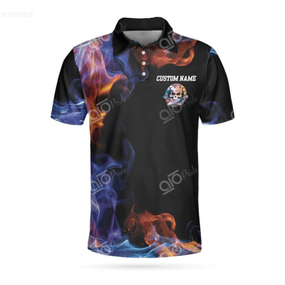 Style NEW Summer 2023 Custom Name There Is No Crying In Bowling Just Lots Of Swearing Bowling Polo Shirt, Cool Flame Pattern Bowling Shirt Designsize：XS-6XLNew product high-quality