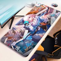 Mousepad Anime Honkai Star Rail แผ่นรองเมาส์น่ารัก 900x400 ตู้พีซีเกมโต๊ะคอมพิวเตอร์อุปกรณ์เสริมเกมคีย์บอร์ดแผ่นรองโต๊ะ